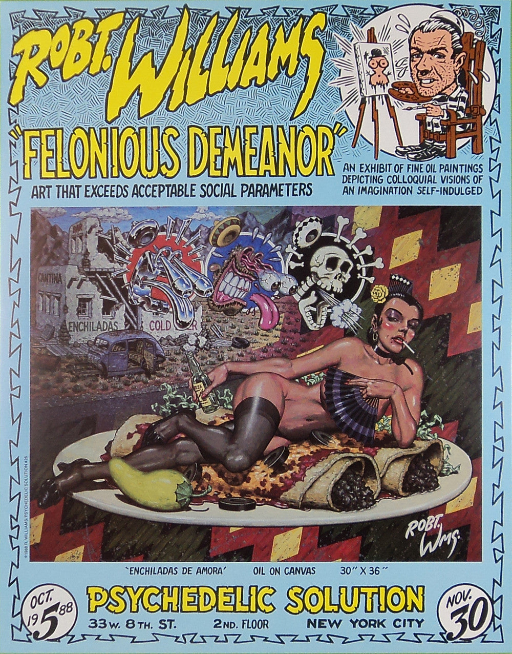 Robert Williams - Felonious Demeanor - 1988 - Print