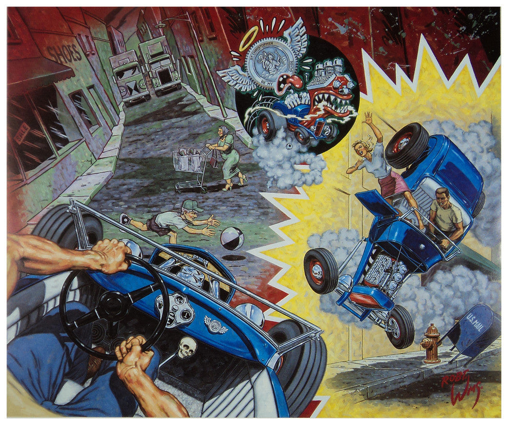 Robert Williams - 1992 - A White Knuckle Ride for Lucky St. Christopher Print (Signed)
