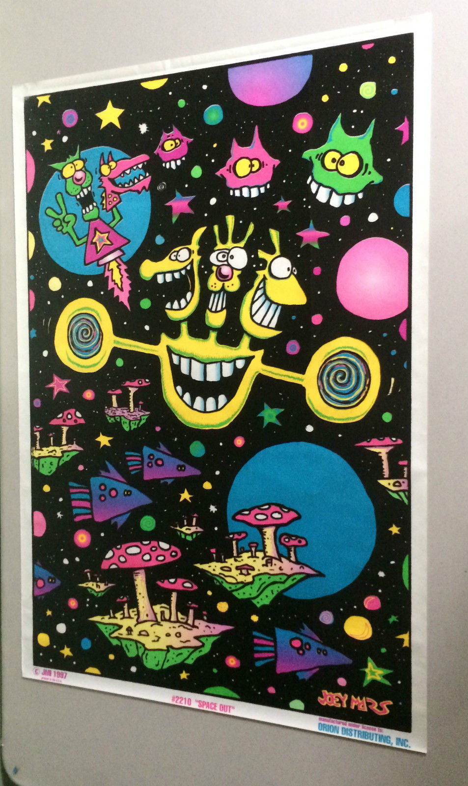 Felt Black Light Poster - 1997 - Joey Mars Space Out