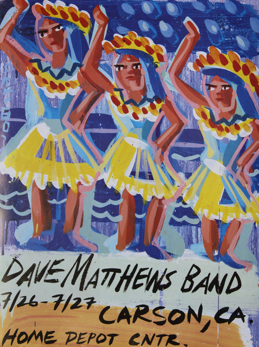 Steve Keene - 2003 - Dave Matthews Band Carson California Concert Poster