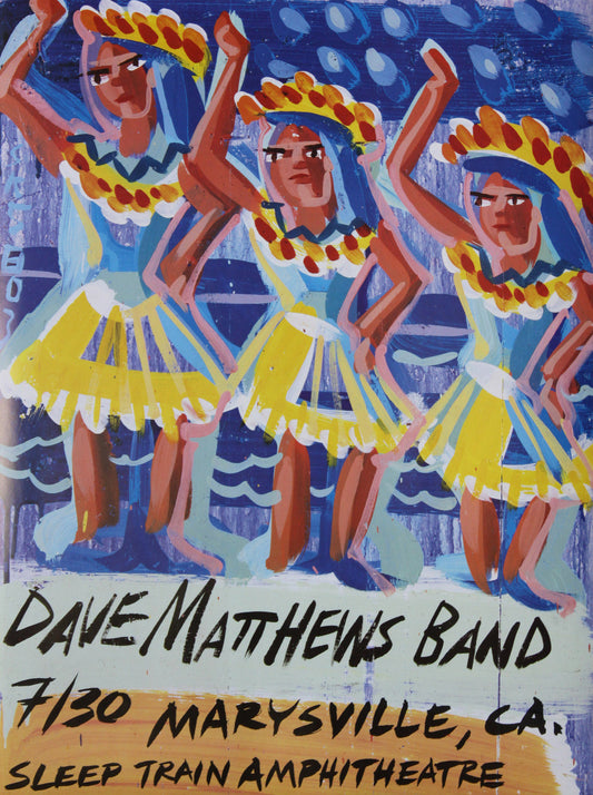 Steve Keene - 2003 - Dave Matthews Band Marysville California Concert Poster