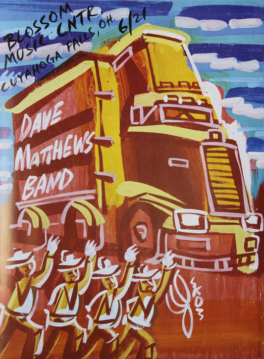 Steve Keene - 2003 - Dave Matthews Band Cuyahoga Falls Ohio Concert Poster