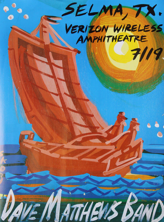 Steve Keene - 2003 - Dave Matthews Band Selma Texas Concert Poster