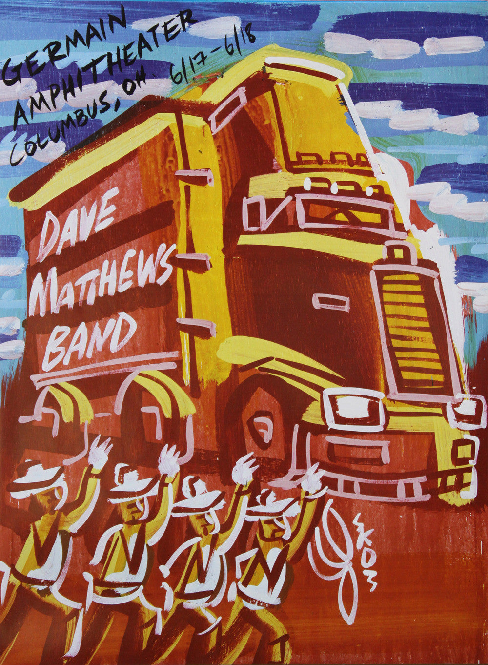Steve Keene - 2003 - Dave Matthews Band Columbus Ohio Concert Poster