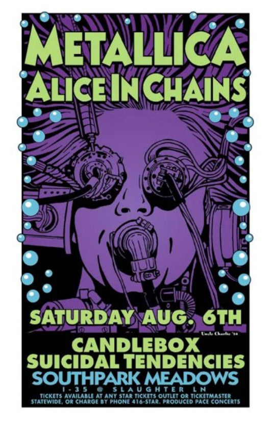 Uncle Charlie - 1994 - Metallica / Alice in Chains Concert Poster