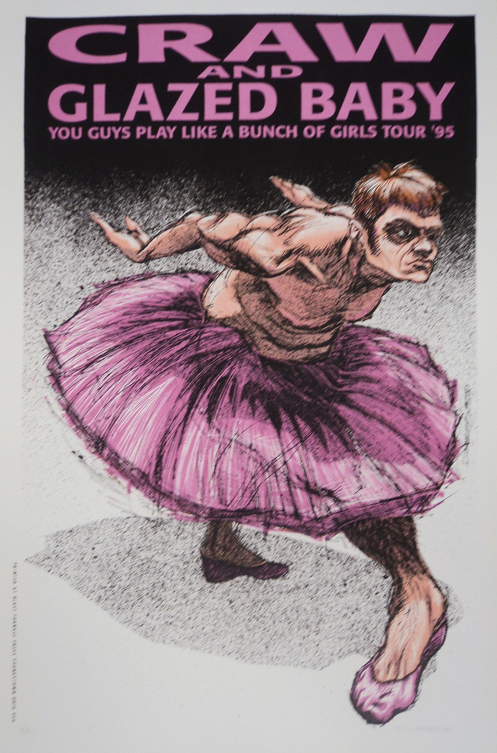 Derek Hess - 1995 - Glazed Baby and Craw Tour Poster